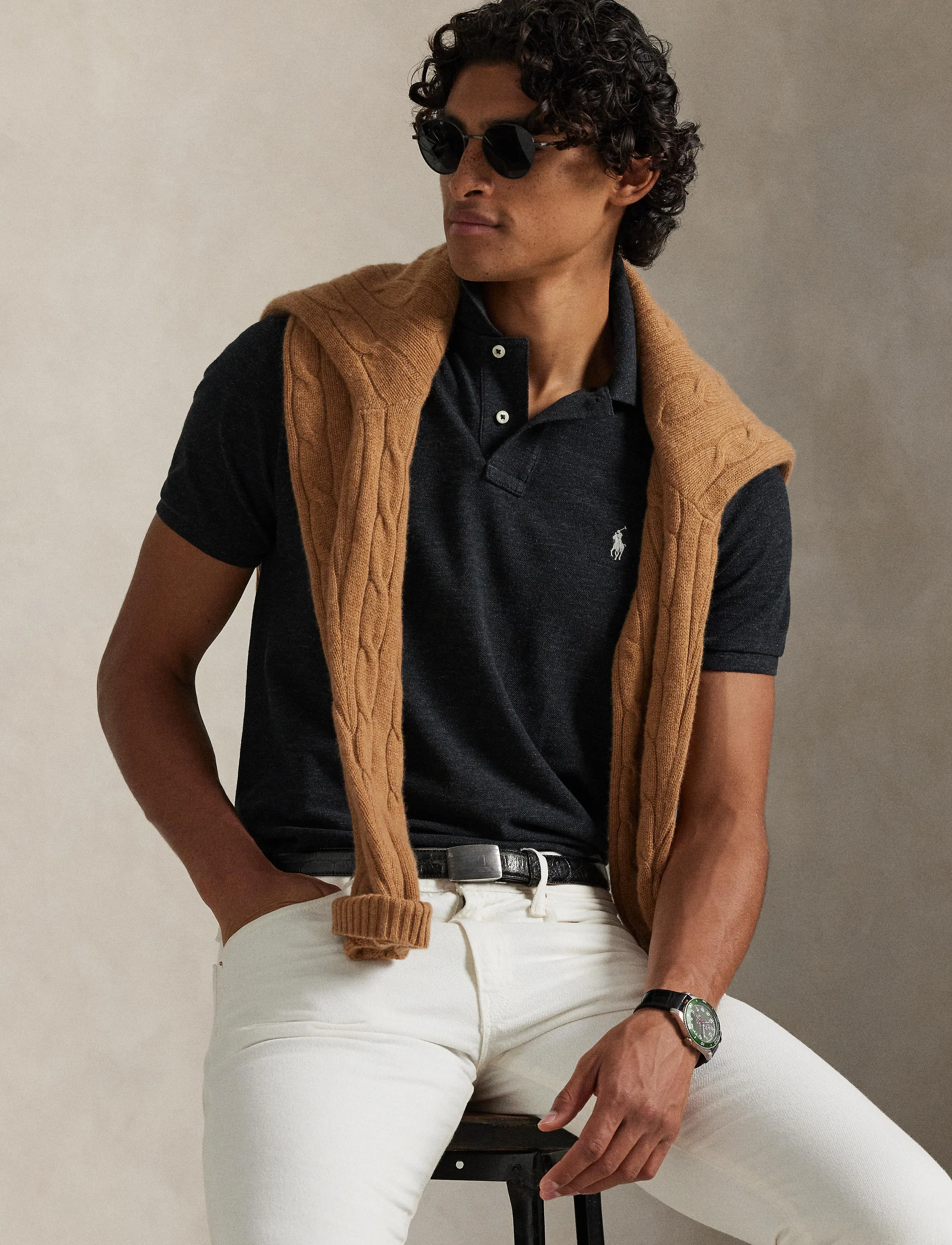 The Iconic Custom Slim Fit Mesh Polo 9
