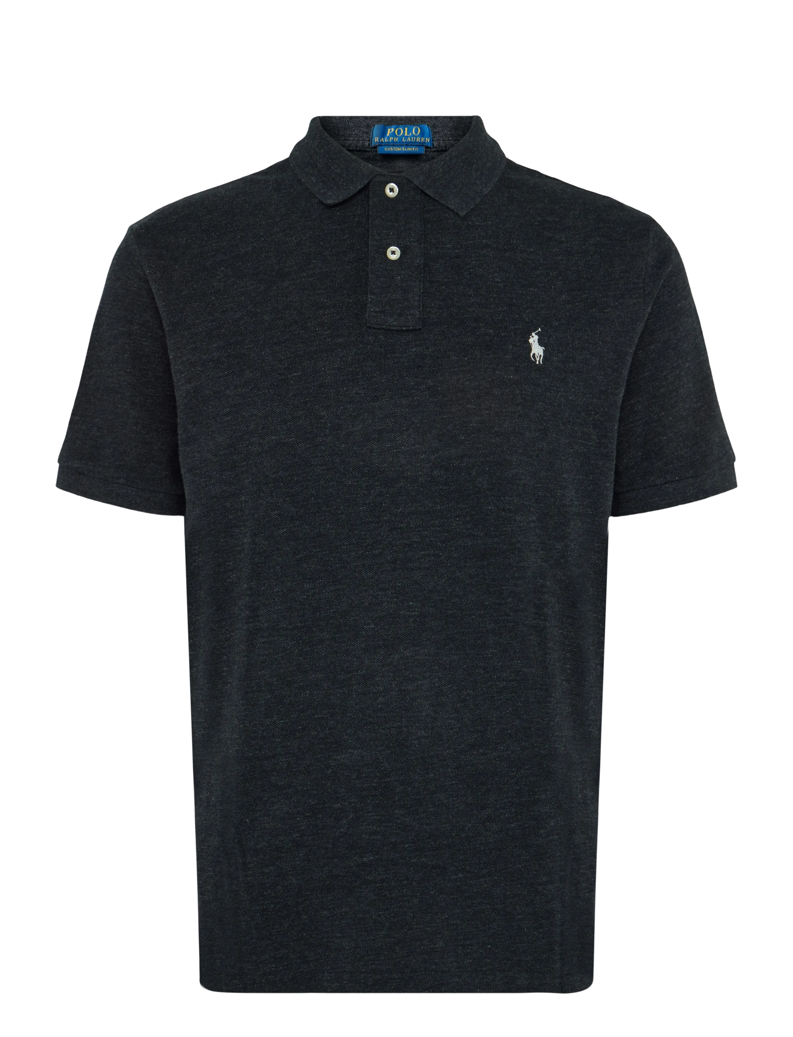 Polo Ralph Lauren The Iconic Custom Slim Fit Mesh Polo - Pikéer - BLACK MARL HEATHE / black