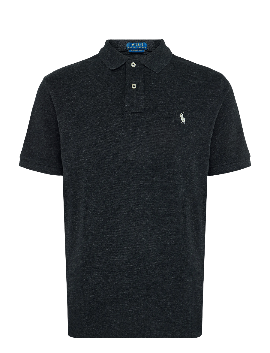 Polo Ralph Lauren - The Iconic Custom Slim Fit Mesh Polo - kortärmade pikéer - black marl heathe - 0