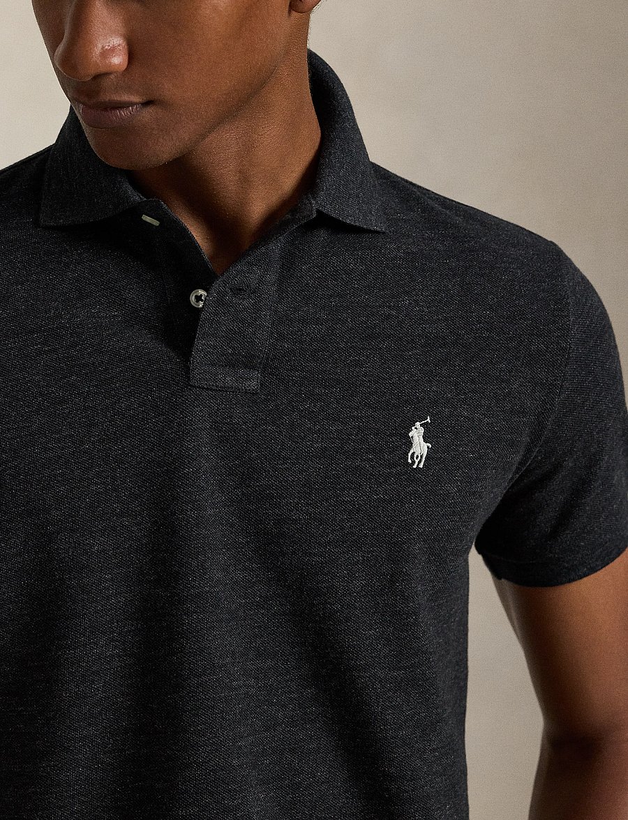 Polo Ralph Lauren - The Iconic Custom Slim Fit Mesh Polo - kurzärmelig - black marl heathe - 2