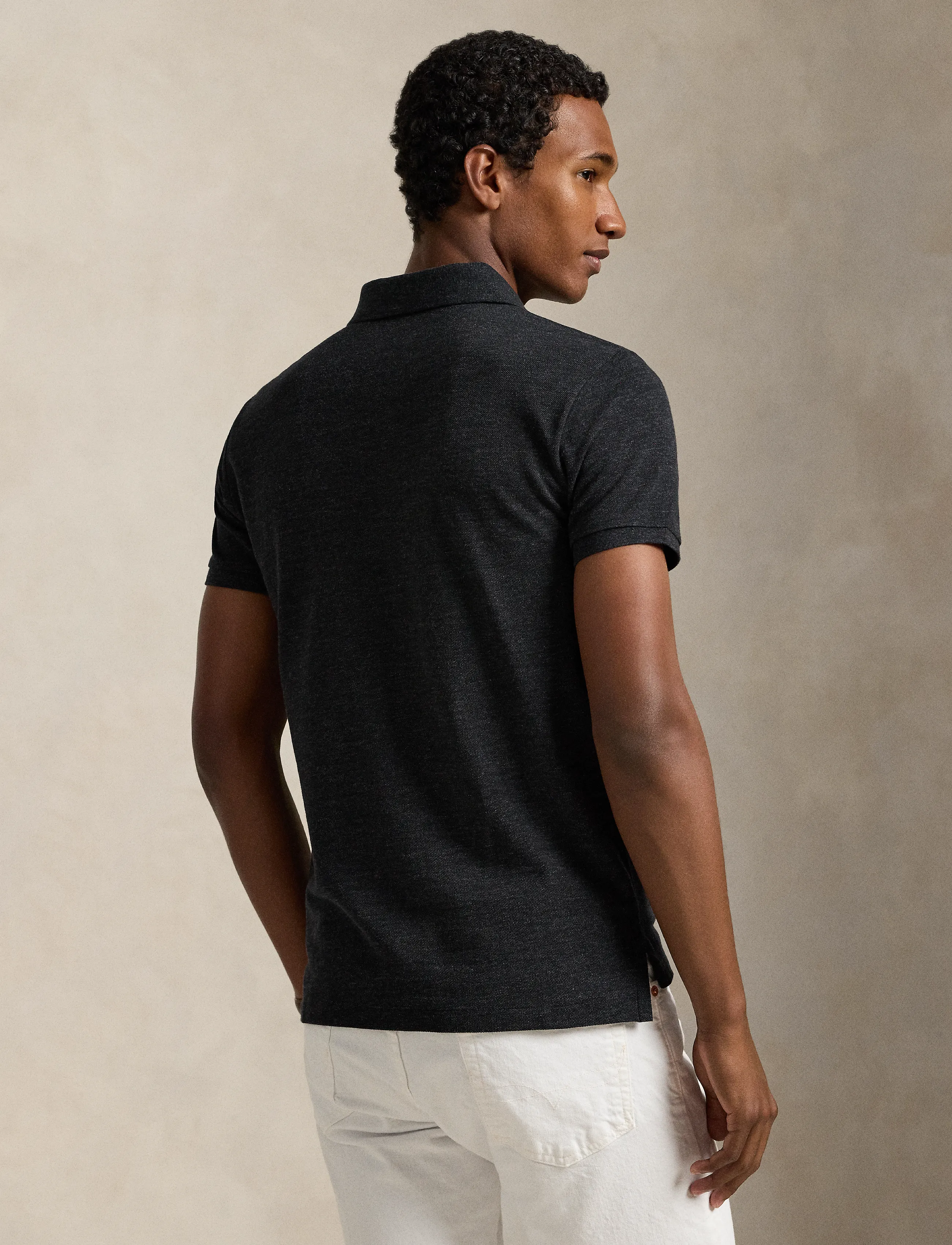 Polo Ralph Lauren - The Iconic Custom Slim Fit Mesh Polo - kurzärmelig - black marl heathe - 3