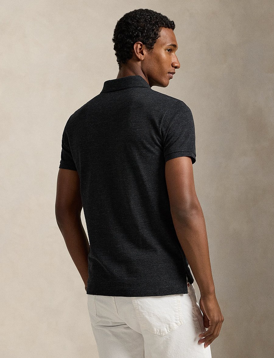 Polo Ralph Lauren - The Iconic Custom Slim Fit Mesh Polo - kurzärmelig - black marl heathe - 3