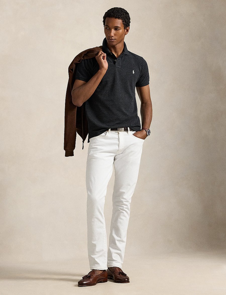 Polo Ralph Lauren - The Iconic Custom Slim Fit Mesh Polo - kurzärmelig - black marl heathe - 4