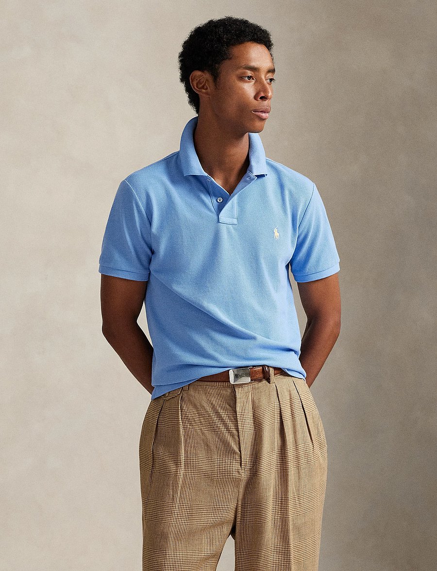Polo Ralph Lauren - The Iconic Custom Slim Fit Mesh Polo - kortermede - bristol blue/c135 - 0