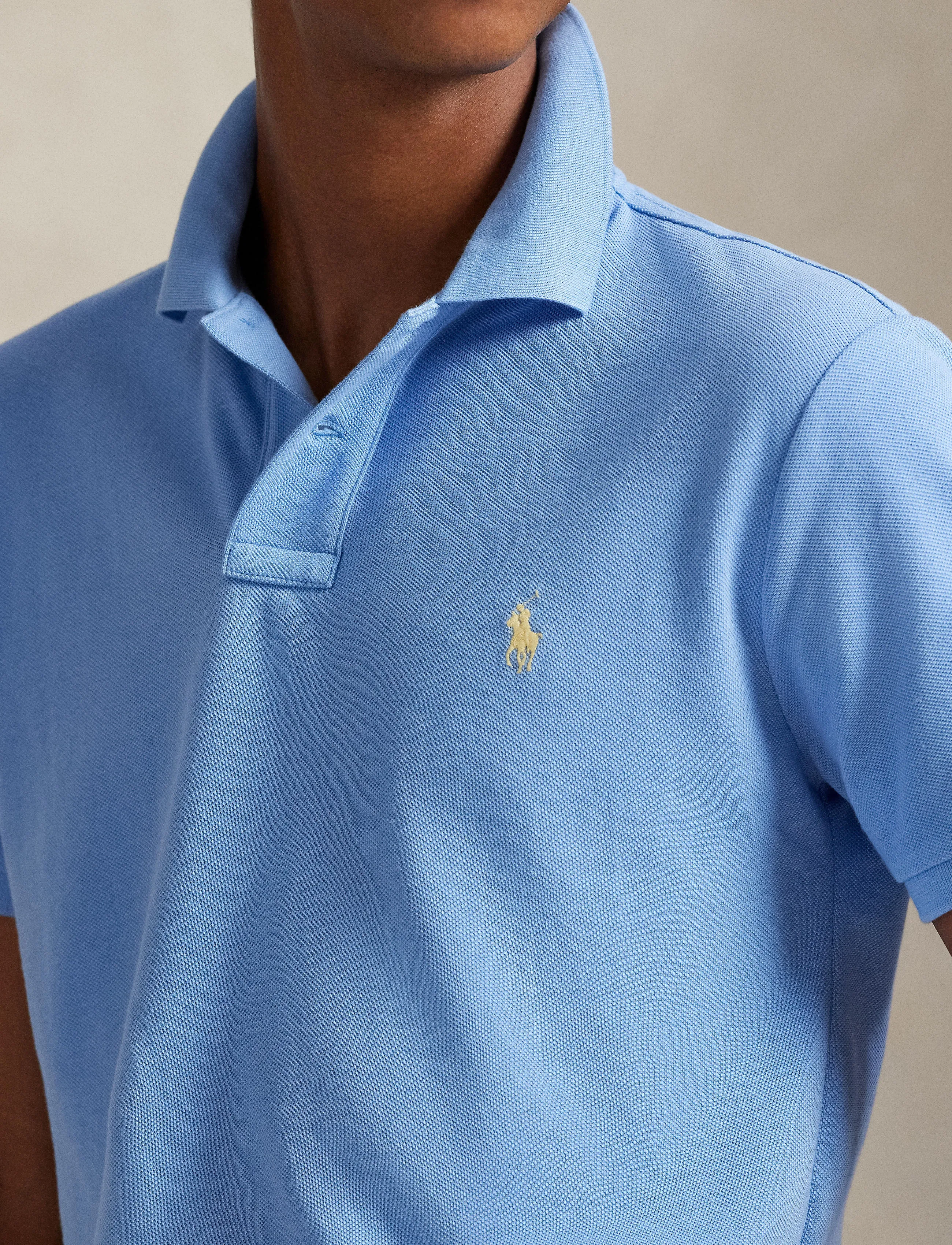 Polo Ralph Lauren - BASIC MESH-SSL-KNT - polo shirts - bristol blue/c135 - 4