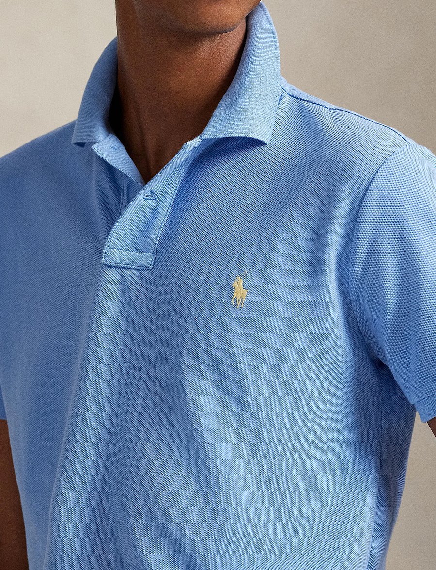 Polo Ralph Lauren - The Iconic Custom Slim Fit Mesh Polo - kortermede - bristol blue/c135 - 4