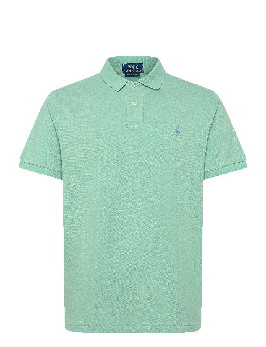 Polo Ralph Lauren - The Iconic Custom Slim Fit Mesh Polo - kortärmade pikéer - celadon/c7109 - 0