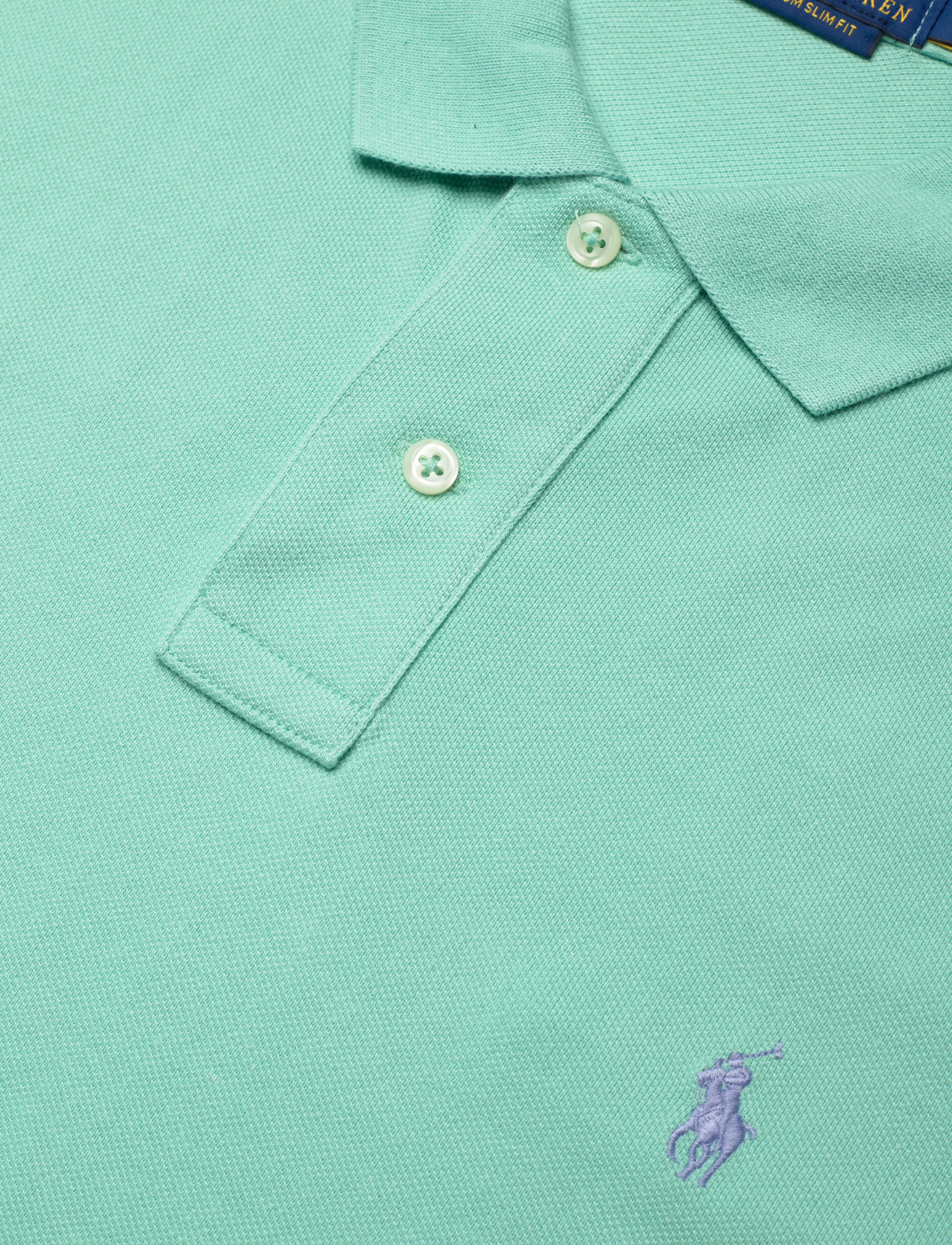 Polo Ralph Lauren - Custom Slim Fit Mesh Polo Shirt - short-sleeved polos - celadon/c7215 - 2