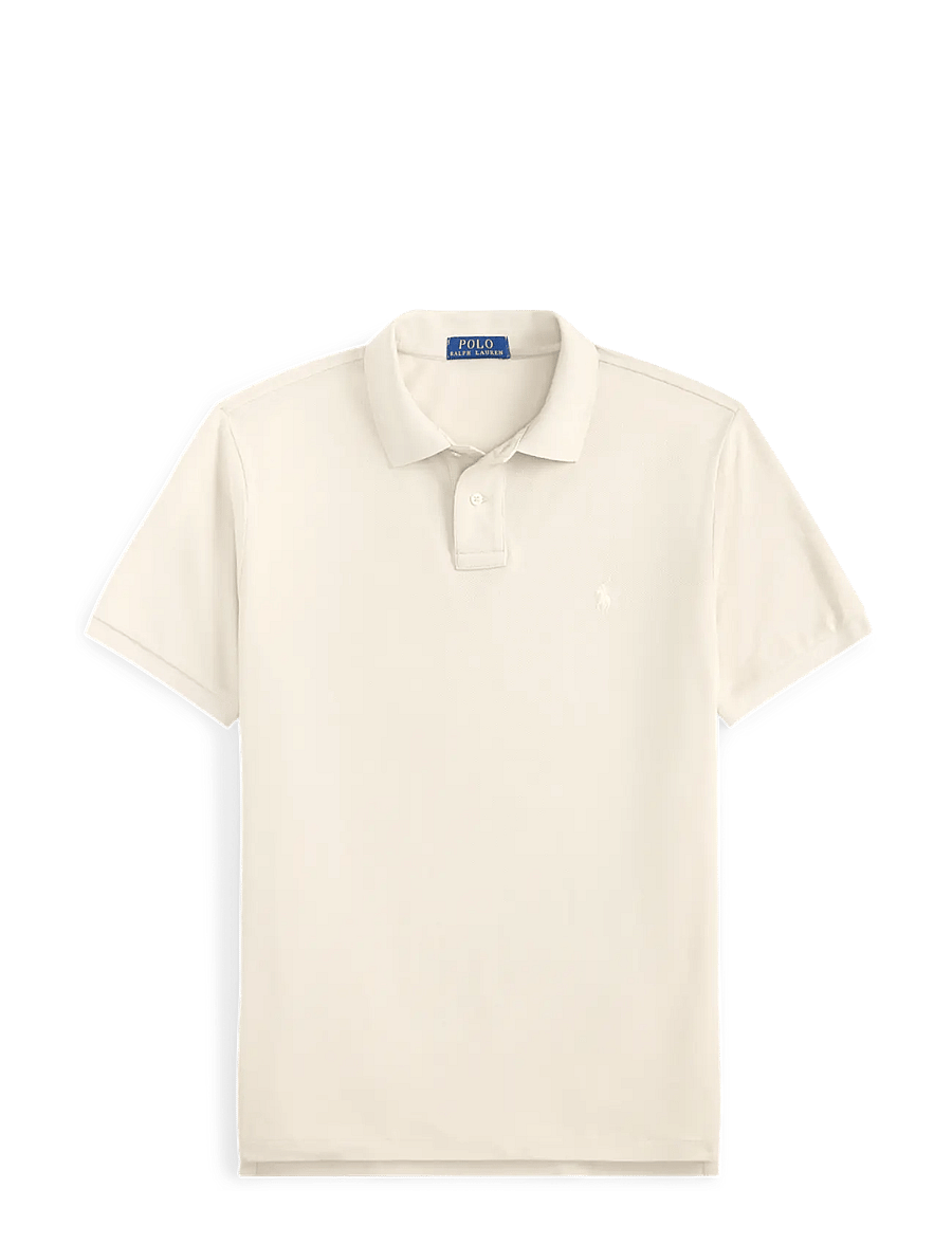 Polo Ralph Lauren - The Iconic Custom Slim Fit Mesh Polo - kortærmede poloer - classic stone/c81 - 1