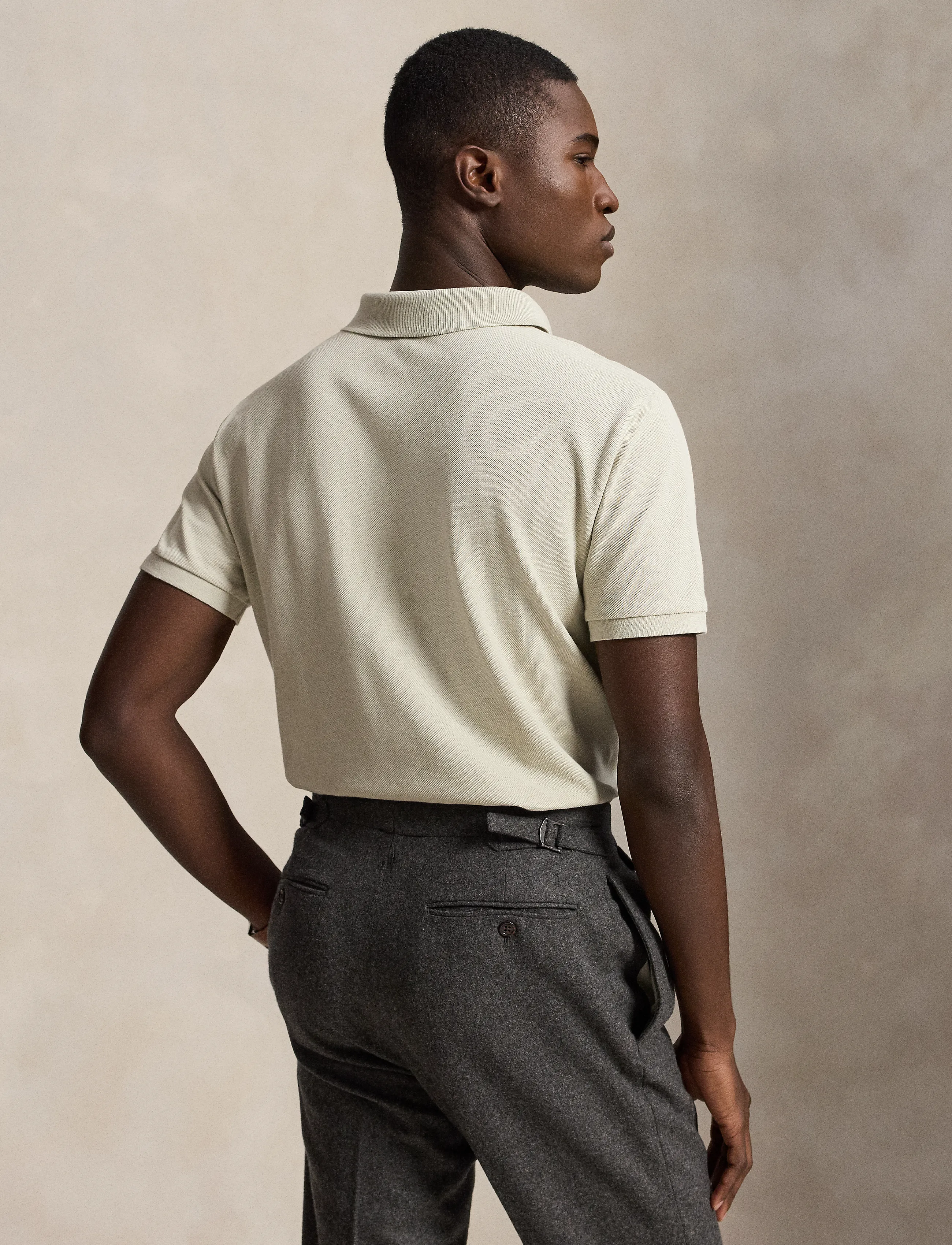 Polo Ralph Lauren - The Iconic Custom Slim Fit Mesh Polo - kortærmede poloer - classic stone/c81 - 2