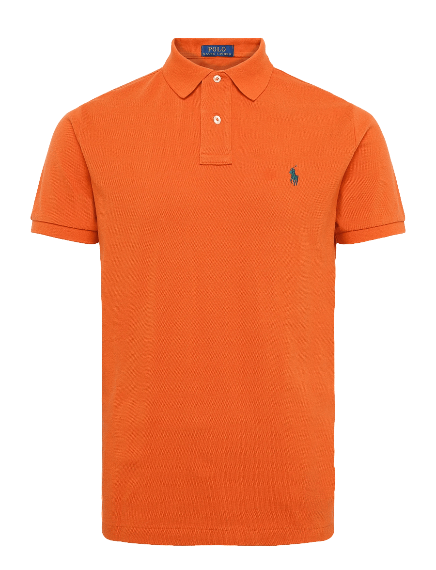 Polo Ralph Lauren - The Iconic Custom Slim Fit Mesh Polo - kurzärmelig - college orange/c5 - 0