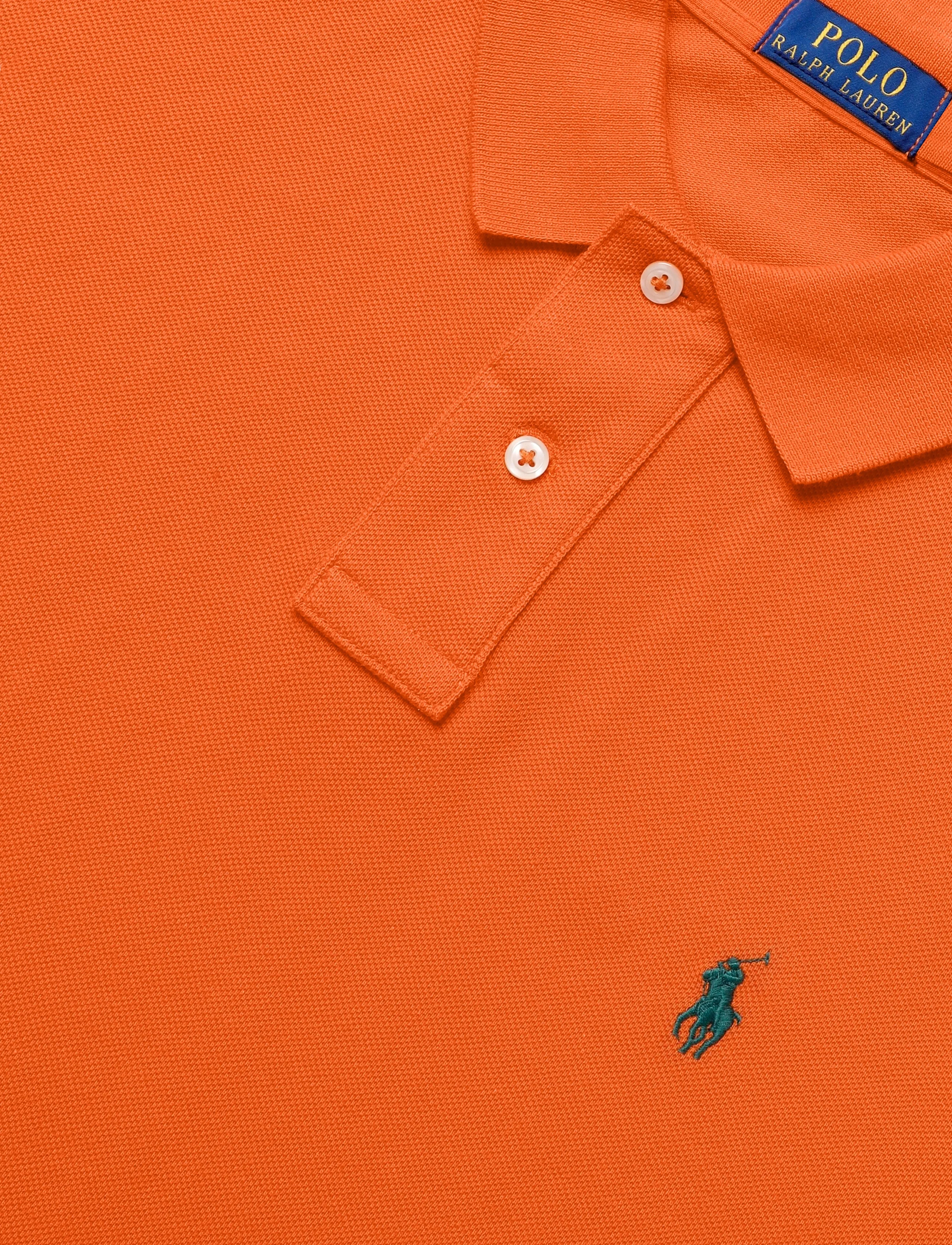 Polo Ralph Lauren - The Iconic Custom Slim Fit Mesh Polo - kurzärmelig - college orange/c5 - 2