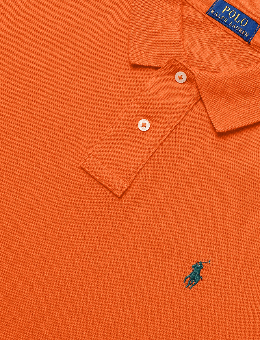 Polo Ralph Lauren - The Iconic Custom Slim Fit Mesh Polo - kurzärmelig - college orange/c5 - 2
