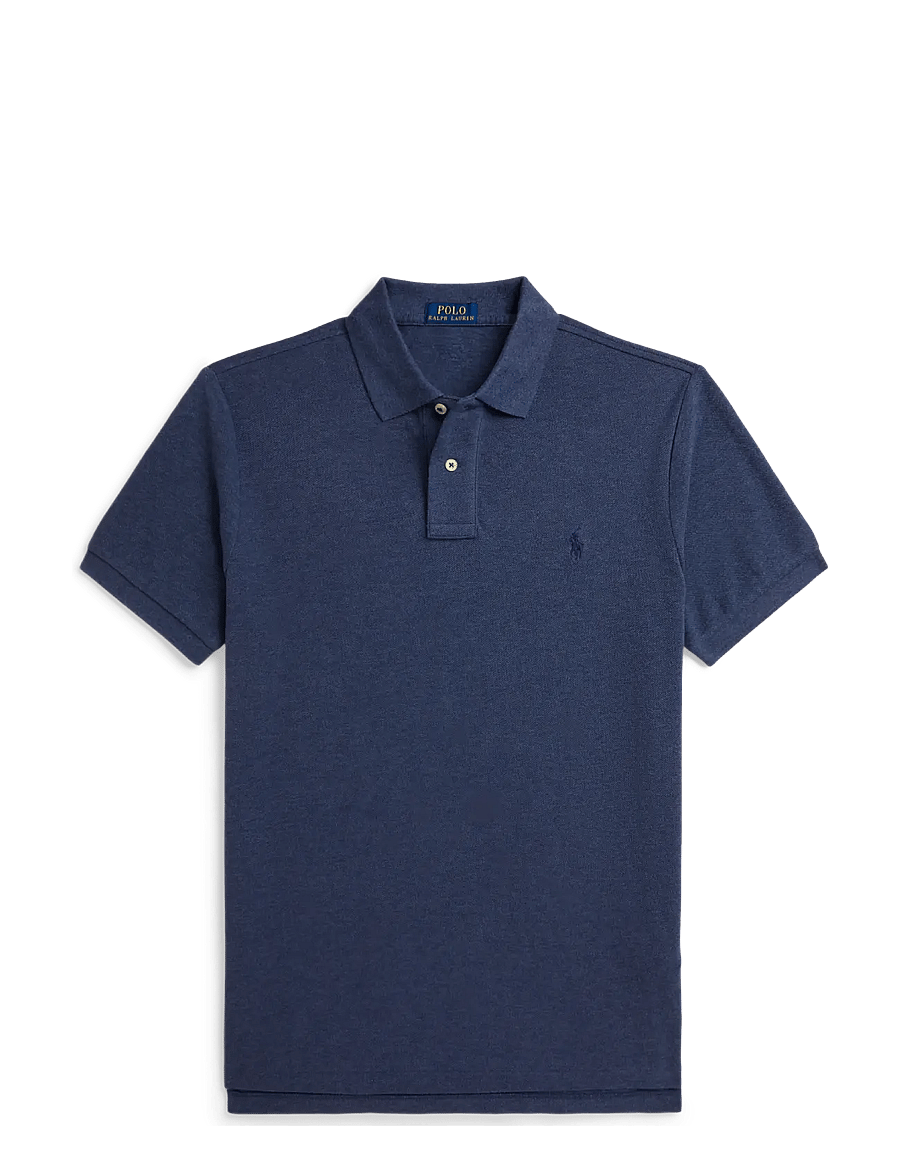 Polo Ralph Lauren - The Iconic Custom Slim Fit Mesh Polo - kortärmade pikéer - derby blue heathe - 0