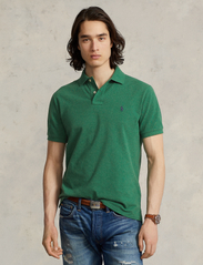 Polo Ralph Lauren - Custom Slim Fit Mesh Polo Shirt - polo marškinėliai trumpomis rankovėmis - green heather/c79 - 2