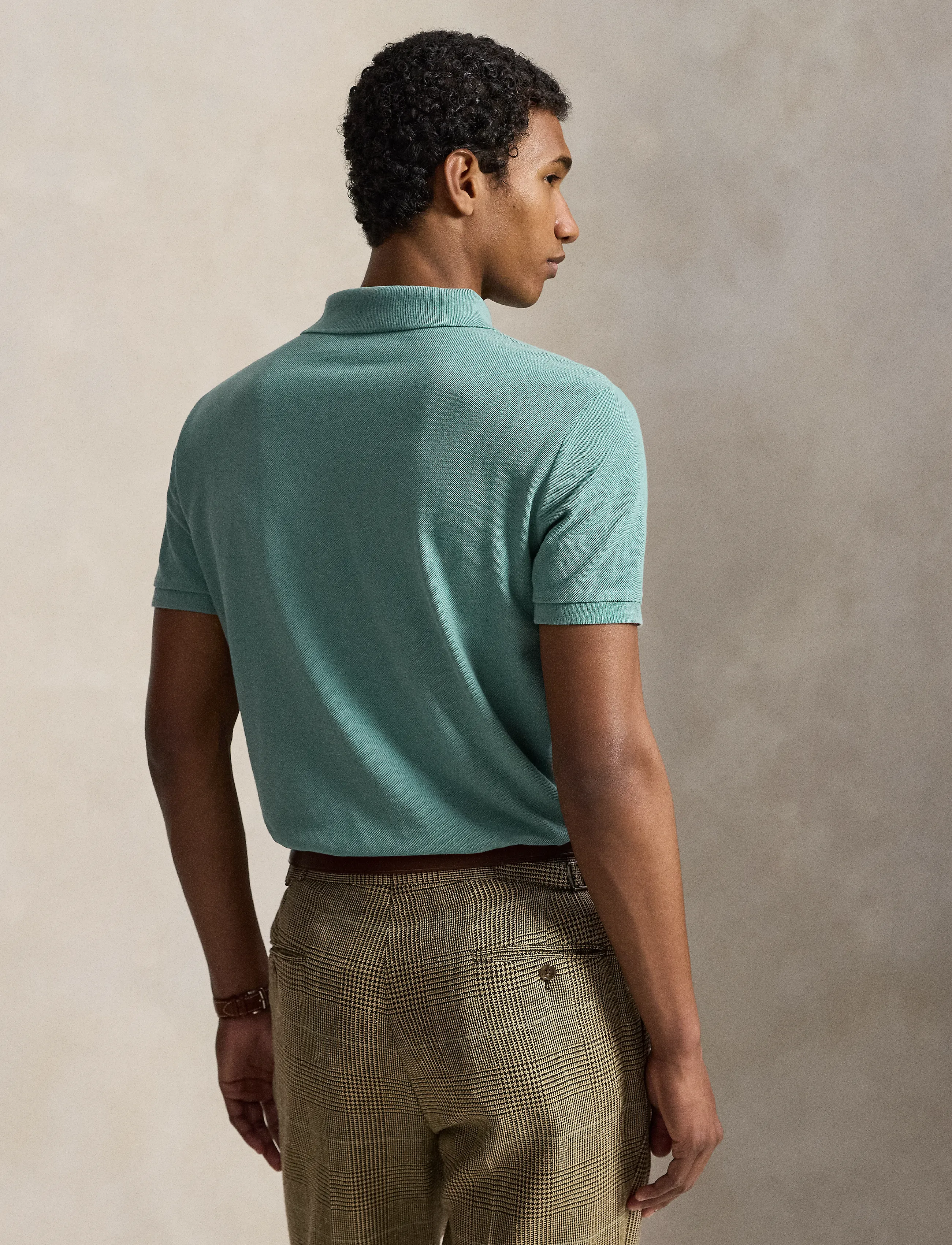 Polo Ralph Lauren - The Iconic Custom Slim Fit Mesh Polo - kortärmade pikéer - greenscape/c6125 - 2