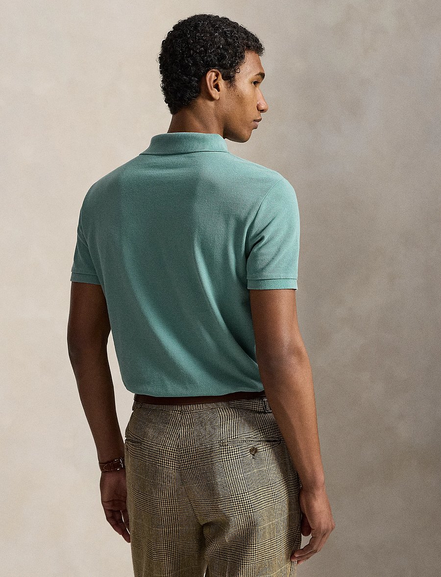 Polo Ralph Lauren - The Iconic Custom Slim Fit Mesh Polo - kortärmade pikéer - greenscape/c6125 - 2