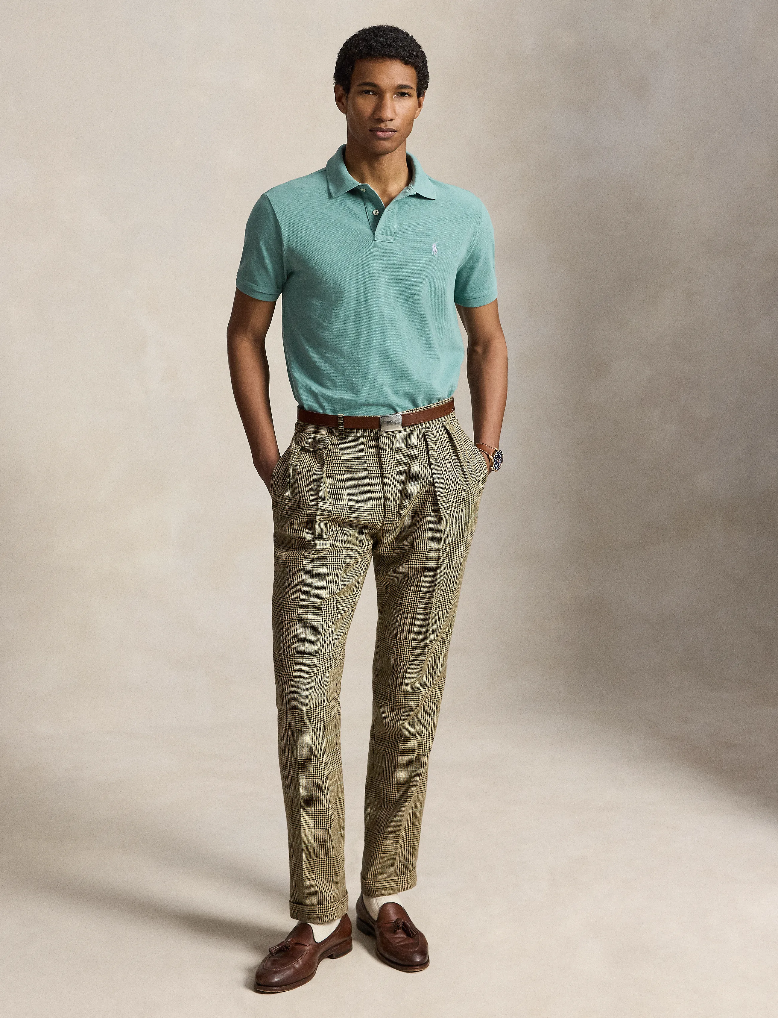 Polo Ralph Lauren - The Iconic Custom Slim Fit Mesh Polo - kortärmade pikéer - greenscape/c6125 - 3