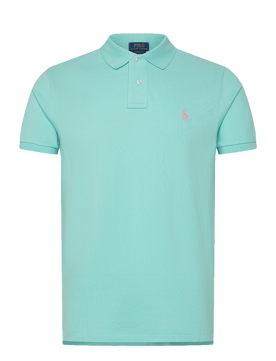 Polo Ralph Lauren - The Iconic Custom Slim Fit Mesh Polo - kortärmade pikéer - new aqua/c3166 - 0