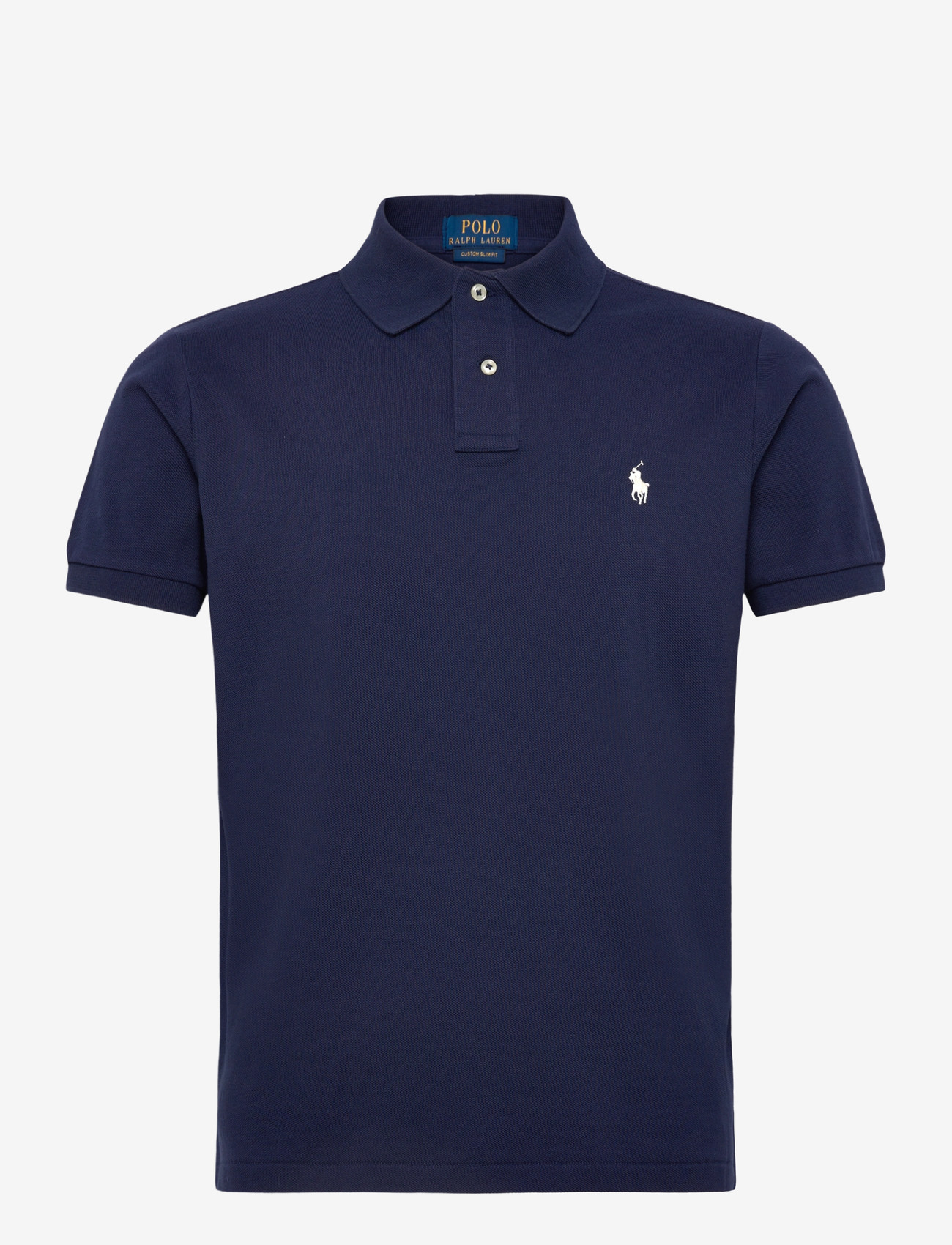 Polo Ralph Lauren - The Iconic Custom Slim Fit Mesh Polo - kortermede - newport navy/crea - 0