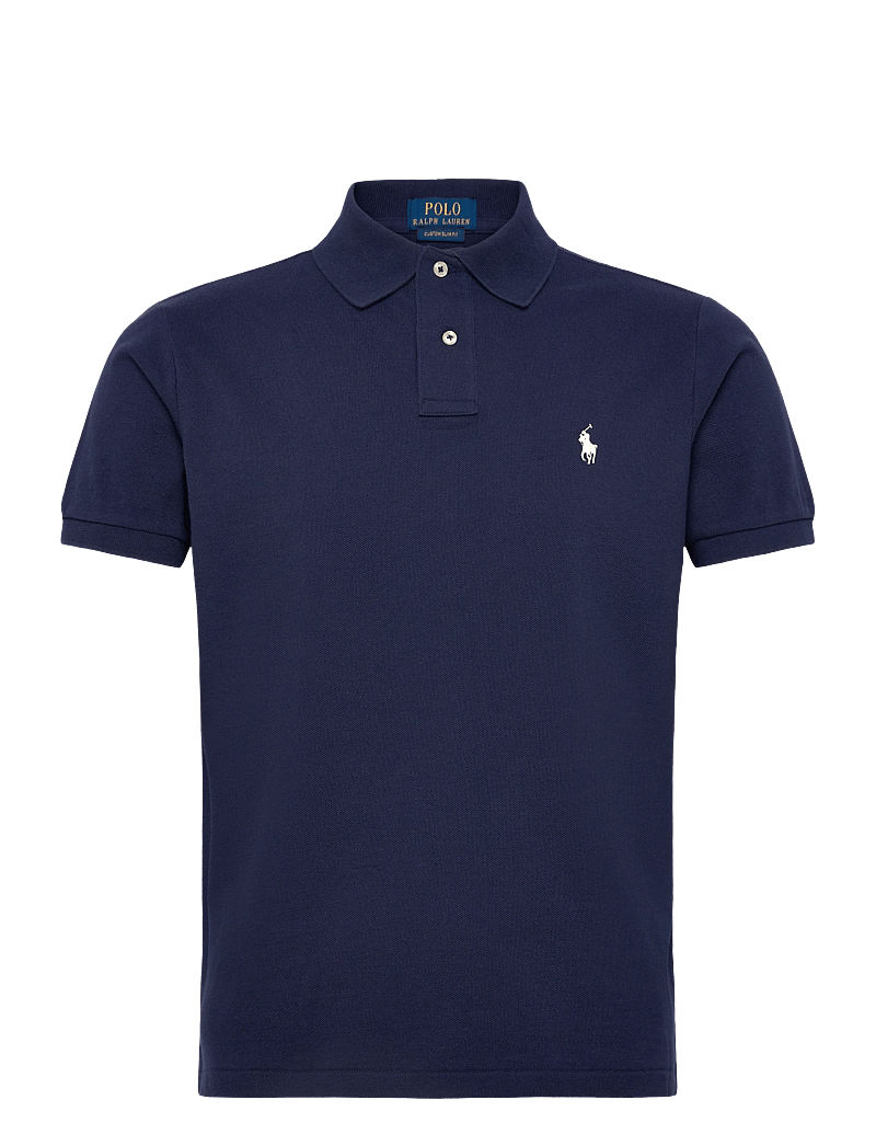 Polo Ralph Lauren - The Iconic Custom Slim Fit Mesh Polo - kortærmede poloer - newport navy/crea - 0