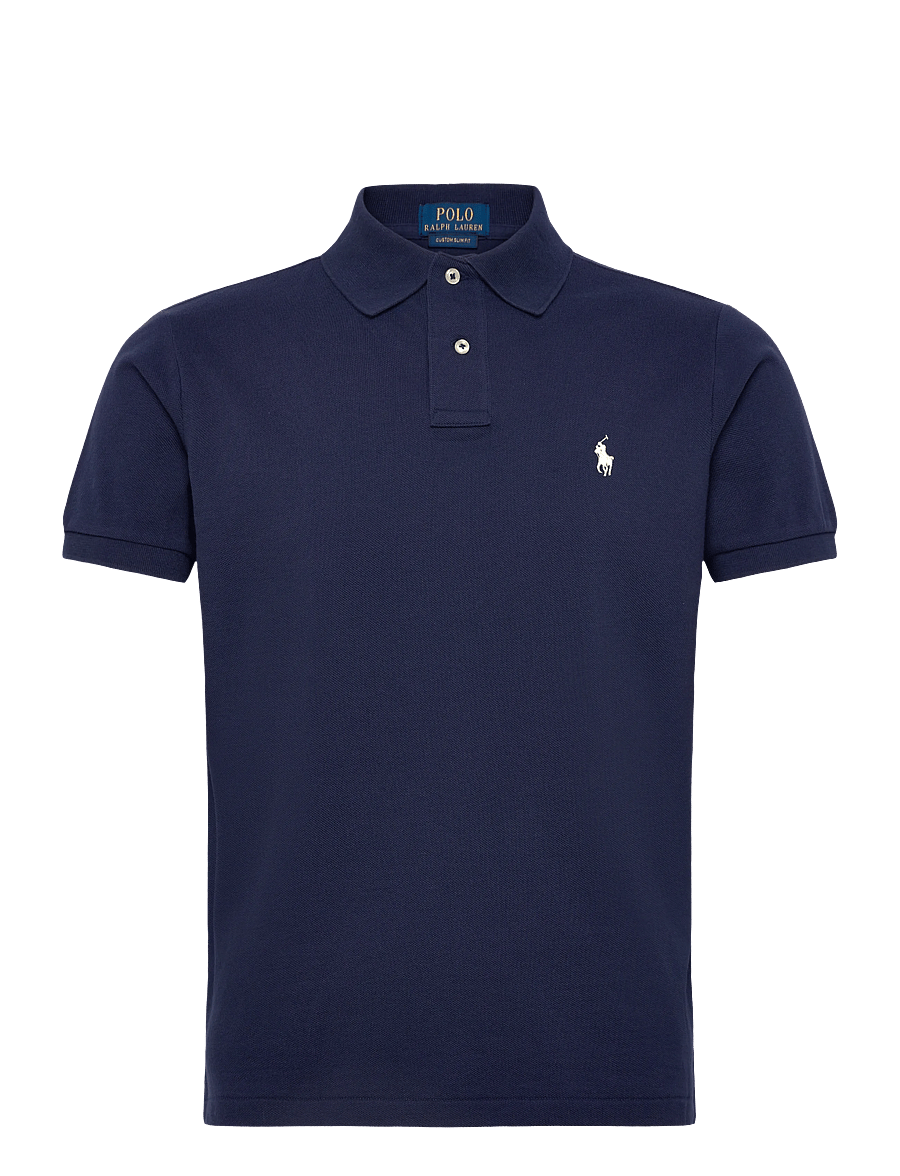 Polo Ralph Lauren - The Iconic Custom Slim Fit Mesh Polo - kortermede - newport navy/crea - 0