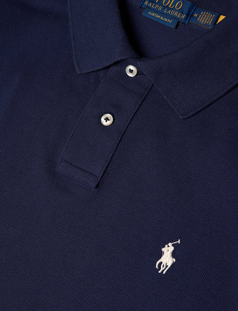 Polo Ralph Lauren - The Iconic Custom Slim Fit Mesh Polo - kortærmede poloer - newport navy/crea - 2