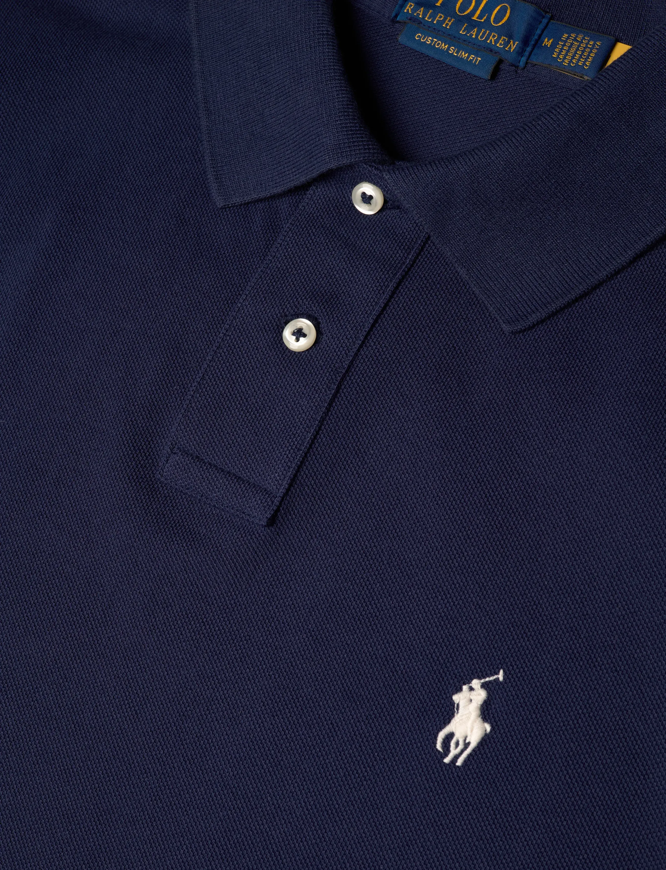 Polo Ralph Lauren - The Iconic Custom Slim Fit Mesh Polo - kortermede - newport navy/crea - 2