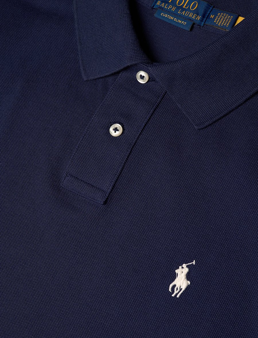Polo Ralph Lauren - The Iconic Custom Slim Fit Mesh Polo - kortermede - newport navy/crea - 2