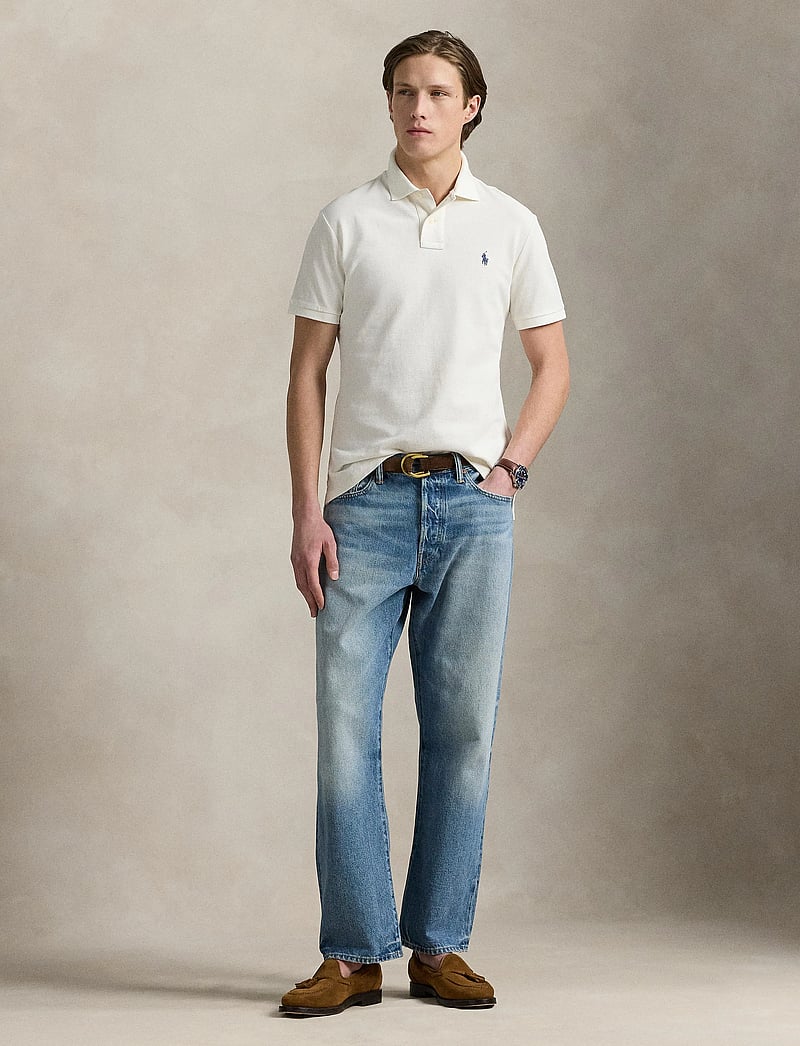 Polo Ralph Lauren - BASIC MESH-SSL-KNT - kurzärmelig - pale cream/c7952 - 0