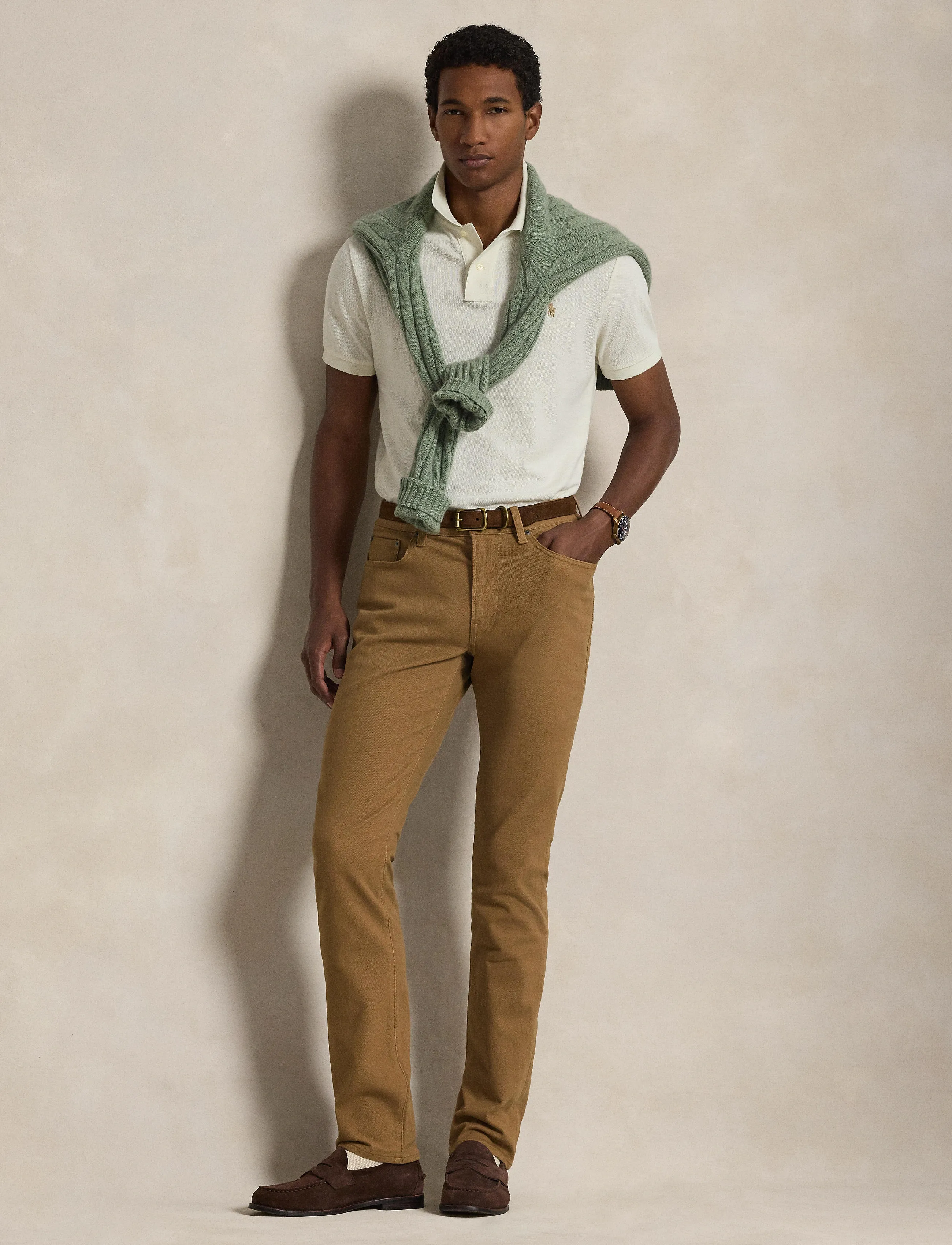 Polo Ralph Lauren BASIC MESH-SSL-KNT - Shop by style - PARCHMENT CREAM/C / cream