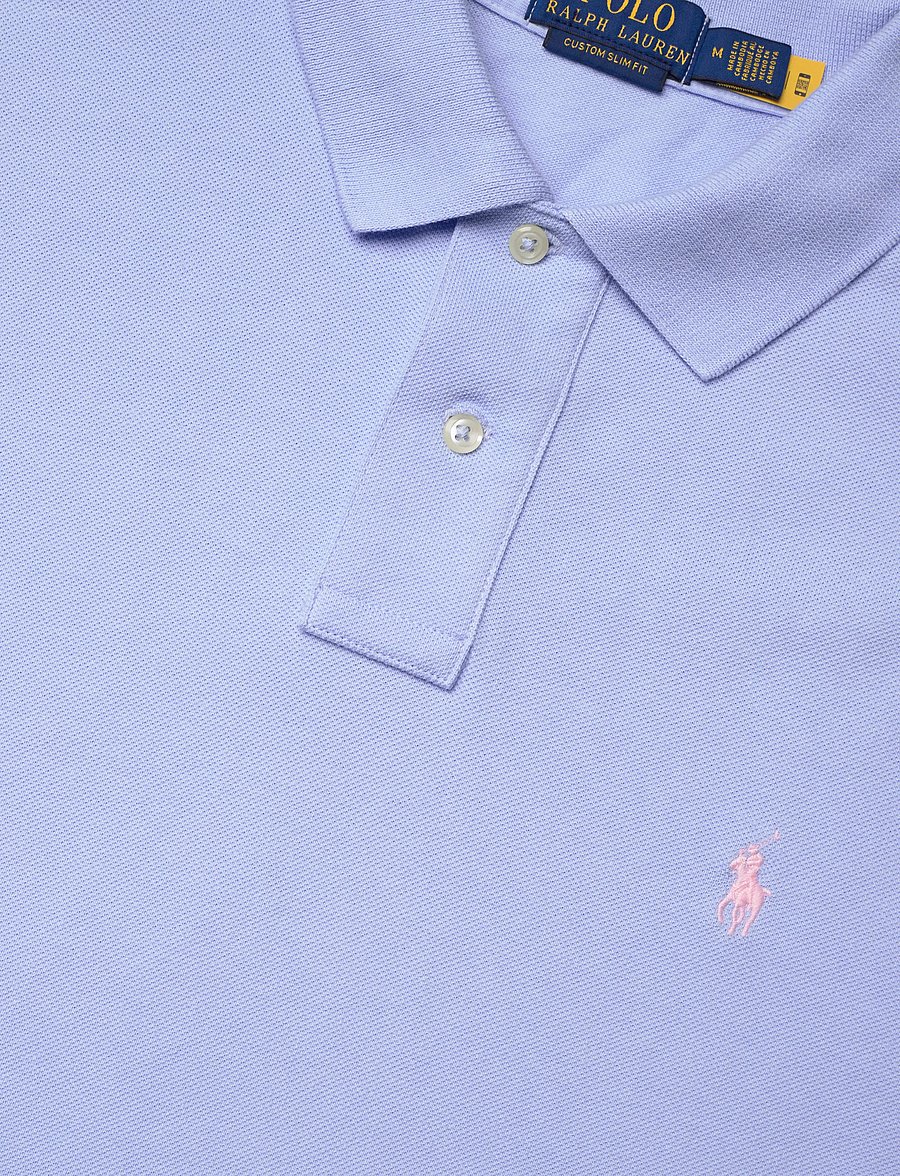Polo Ralph Lauren - The Iconic Custom Slim Fit Mesh Polo - lühikeste varrukatega polod - pebble blue/c3115 - 2