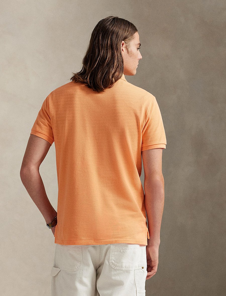 Polo Ralph Lauren - The Iconic Custom Slim Fit Mesh Polo - kortærmede poloer - pompano orange/c5 - 3