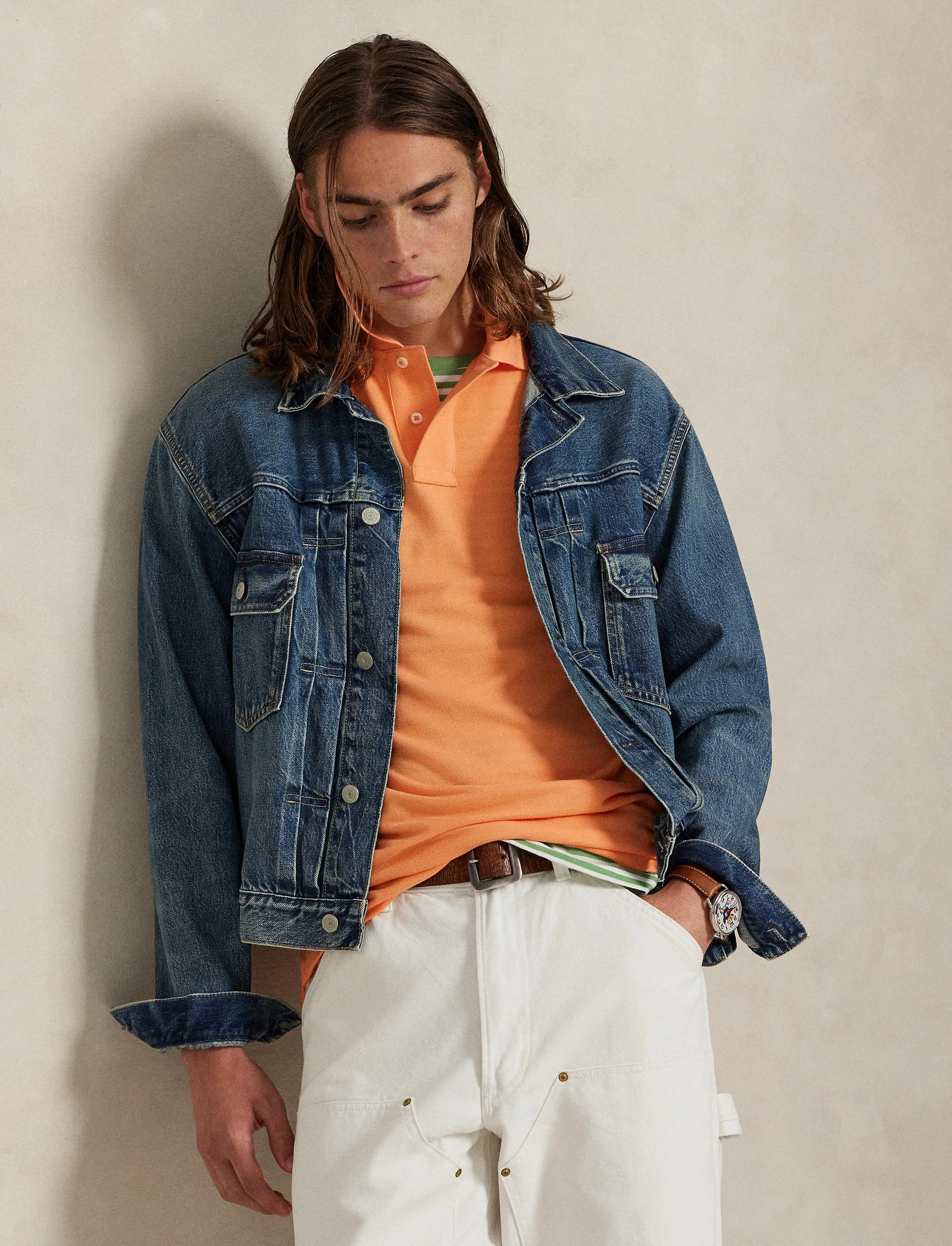 Polo Ralph Lauren - The Iconic Custom Slim Fit Mesh Polo - polo shirts - pompano orange/c5 - 5