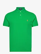 Custom Slim Fit Mesh Polo Shirt - PREPPY GREEN/C242