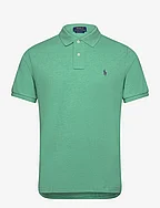 Custom Slim Fit Mesh Polo Shirt - RESORT GREEN HEAT