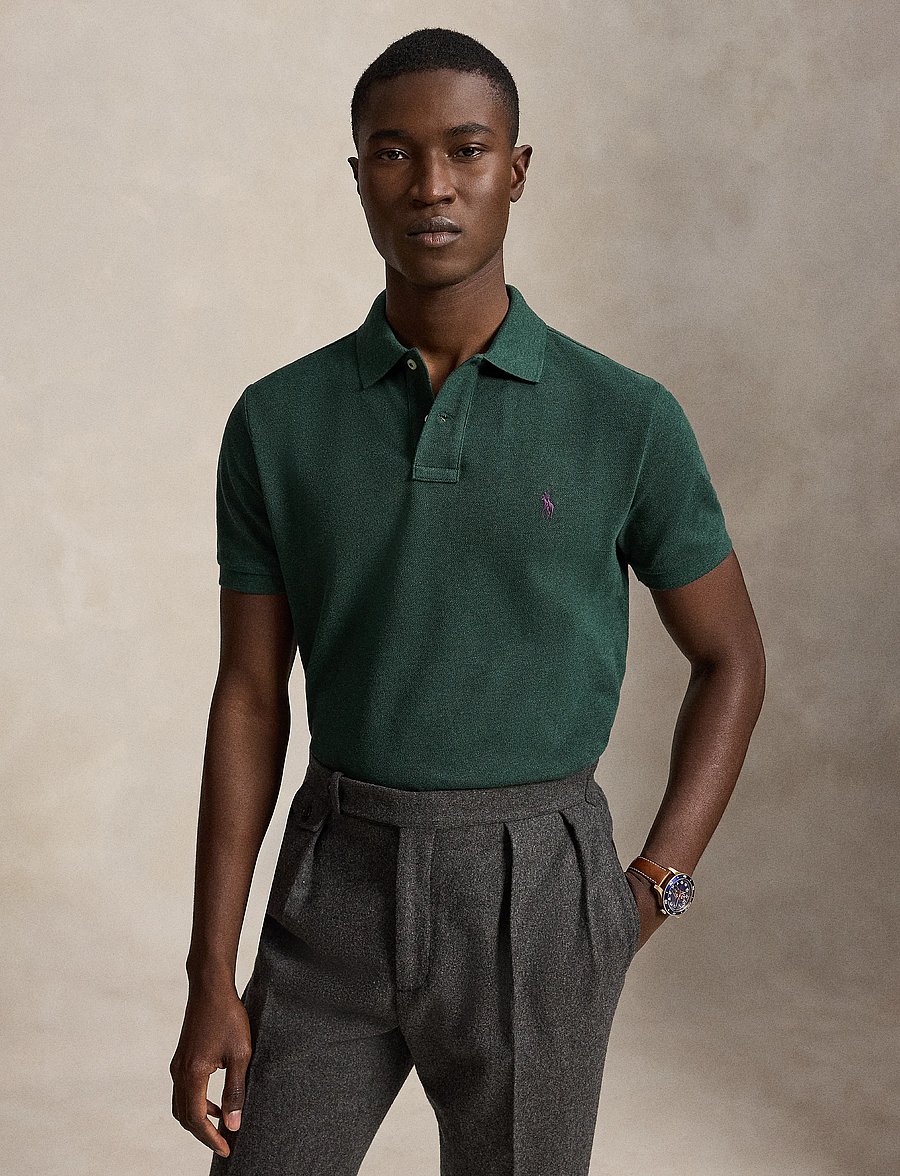 Polo Ralph Lauren - The Iconic Custom Slim Fit Mesh Polo - kurzärmelig - scotch pine heath - 0