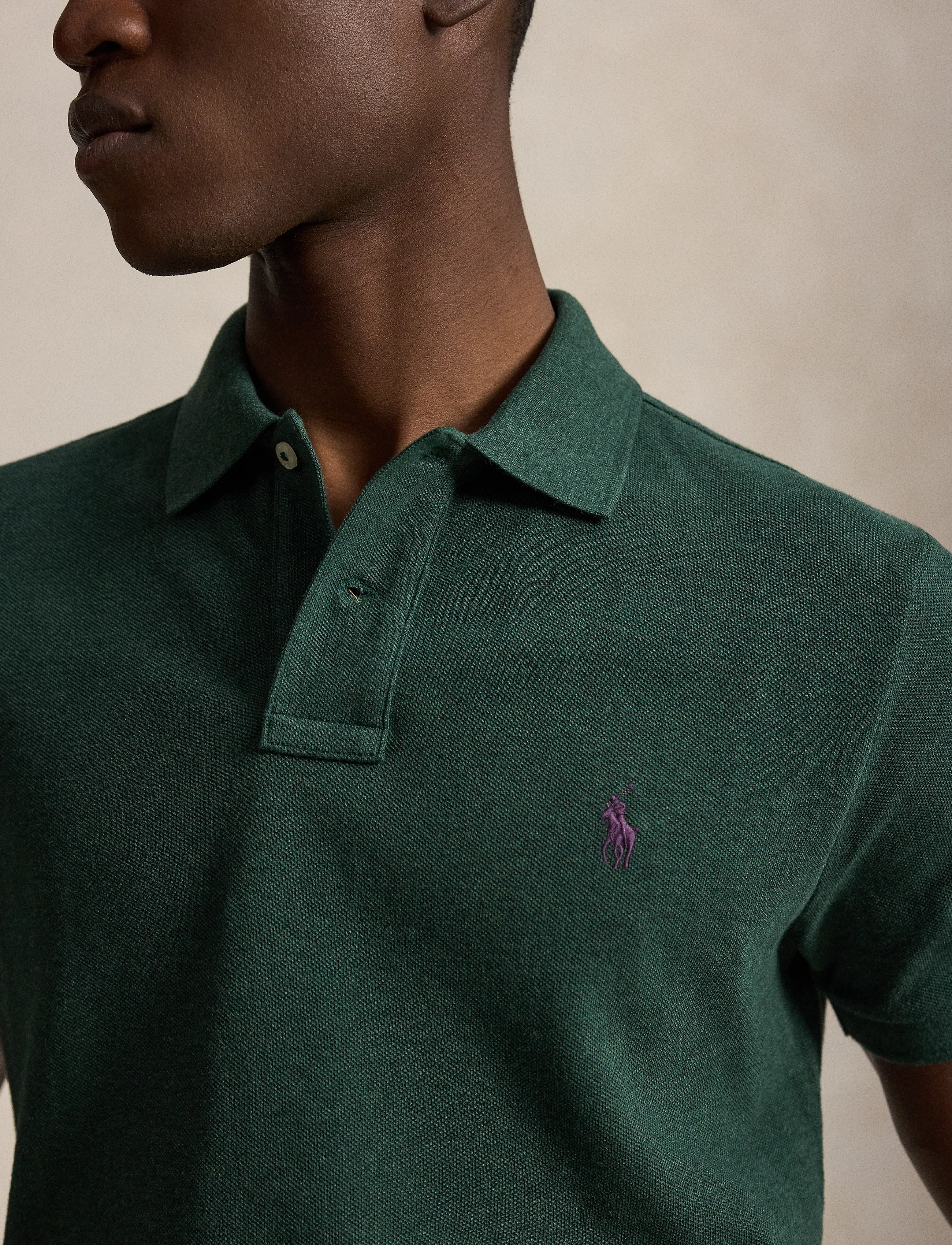 Polo Ralph Lauren - The Iconic Custom Slim Fit Mesh Polo - kurzärmelig - scotch pine heath - 3