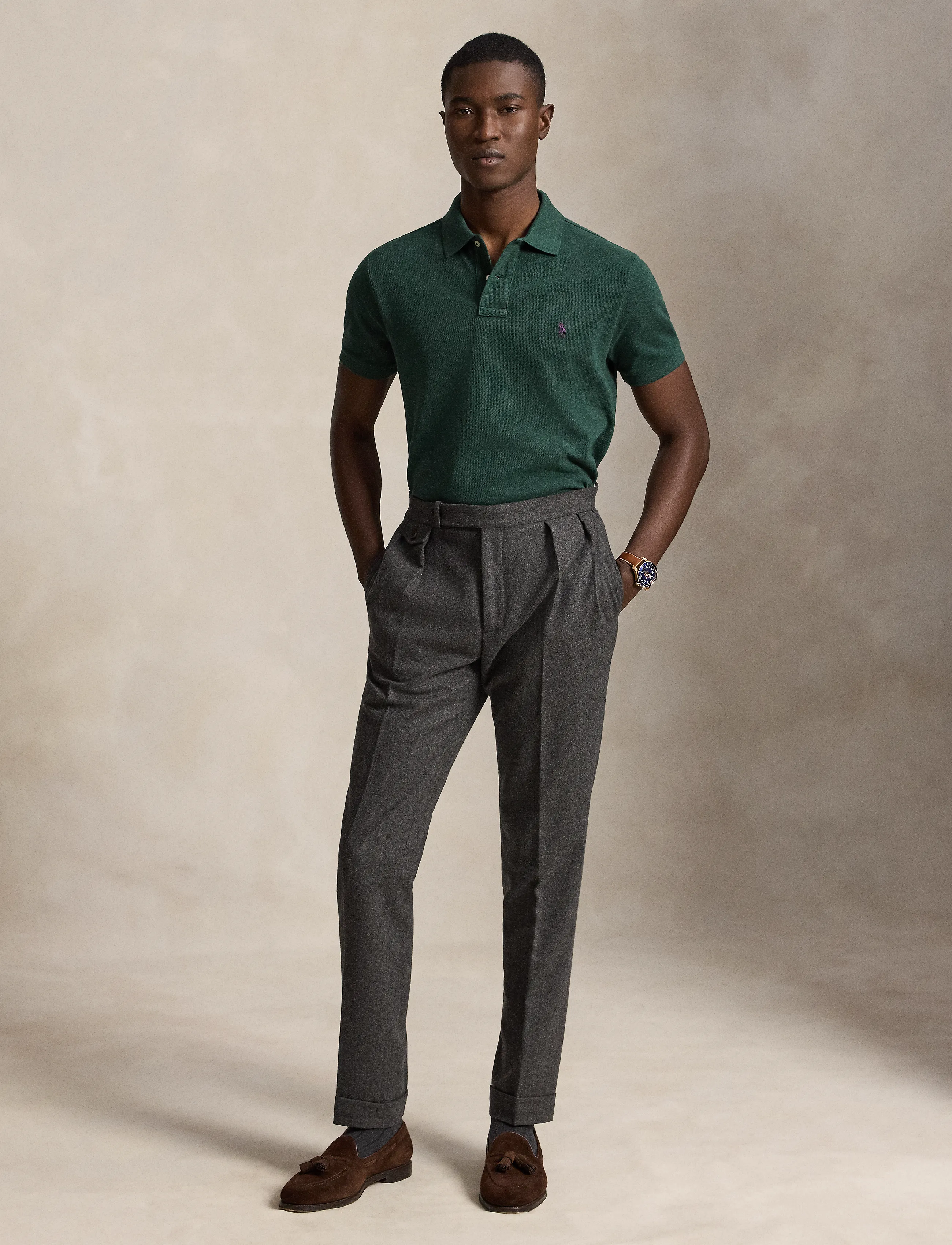 Polo Ralph Lauren - The Iconic Custom Slim Fit Mesh Polo - kurzärmelig - scotch pine heath - 4