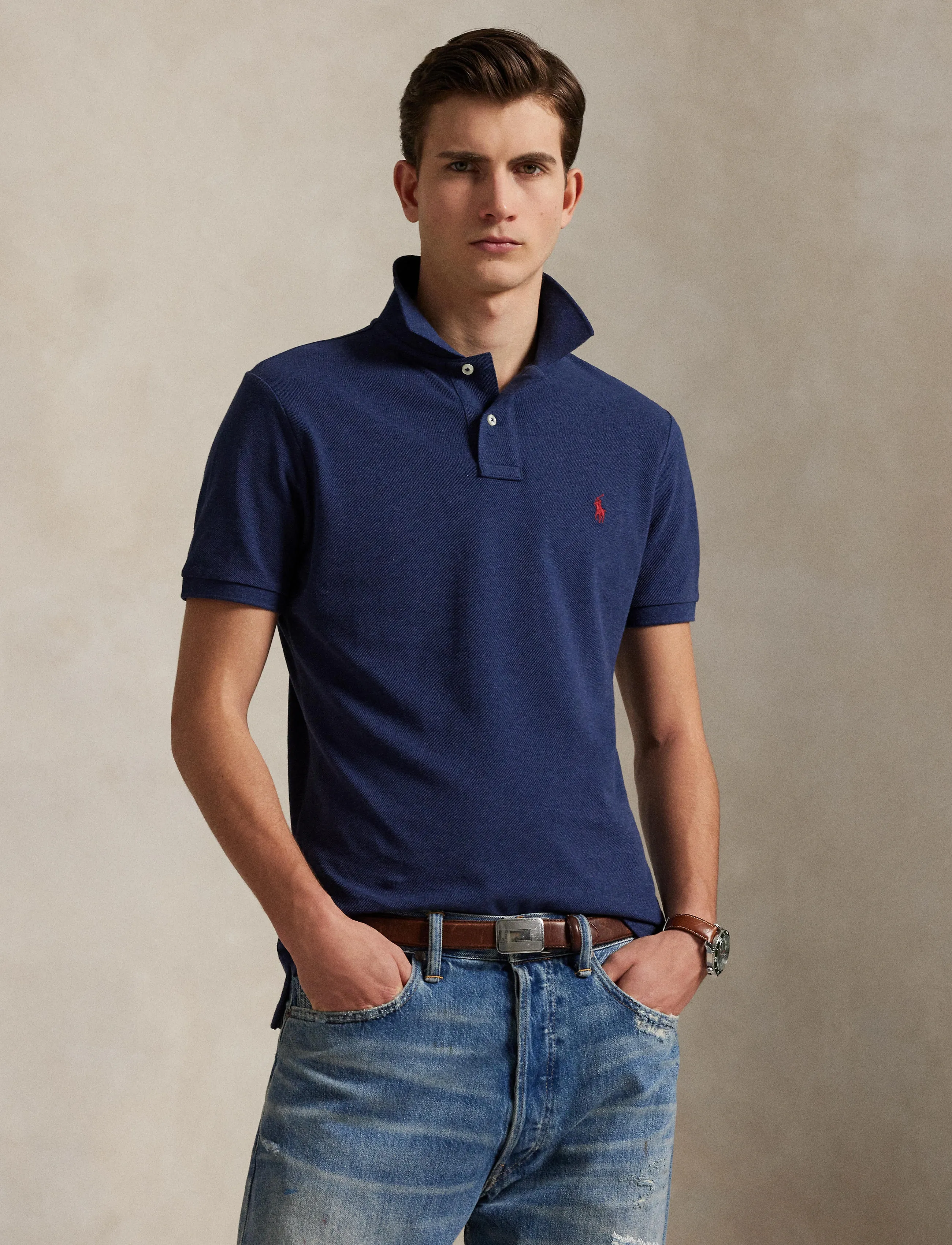 Polo Ralph Lauren - BASIC MESH-SSL-KNT - lühikeste varrukatega polod - spring navy heath - 3