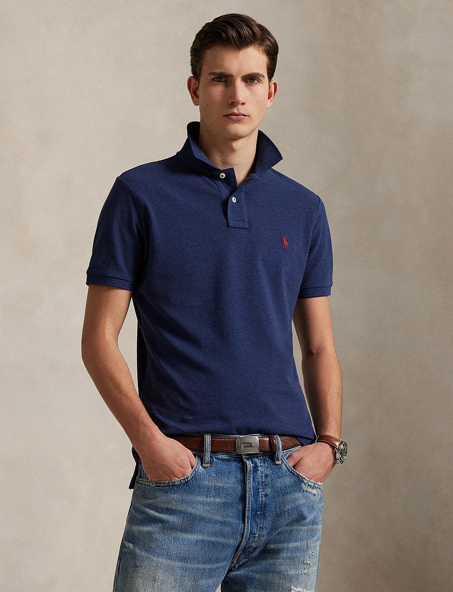 Polo Ralph Lauren - The Iconic Custom Slim Fit Mesh Polo - lühikeste varrukatega polod - spring navy heath - 3