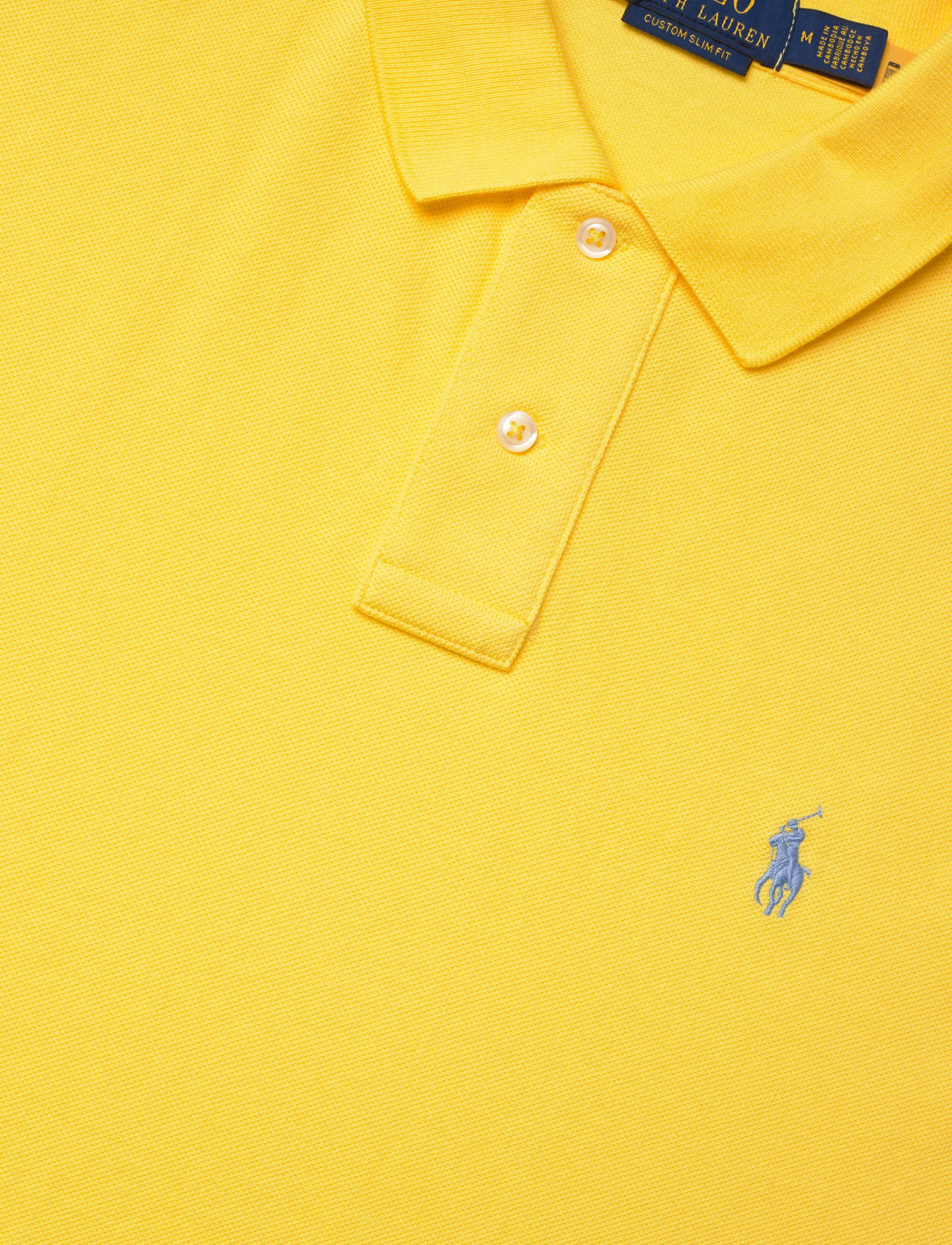 Polo Ralph Lauren - BASIC MESH-SSL-KNT - polo shirts - sunfish yellow/c7 - 2
