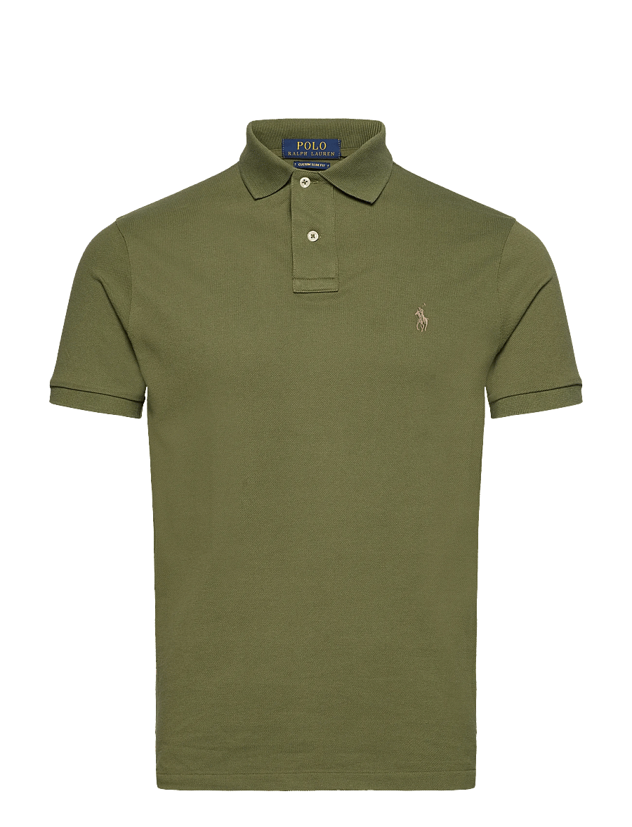 Polo Ralph Lauren - The Iconic Custom Slim Fit Mesh Polo - kurzärmelig - supply olive - 0