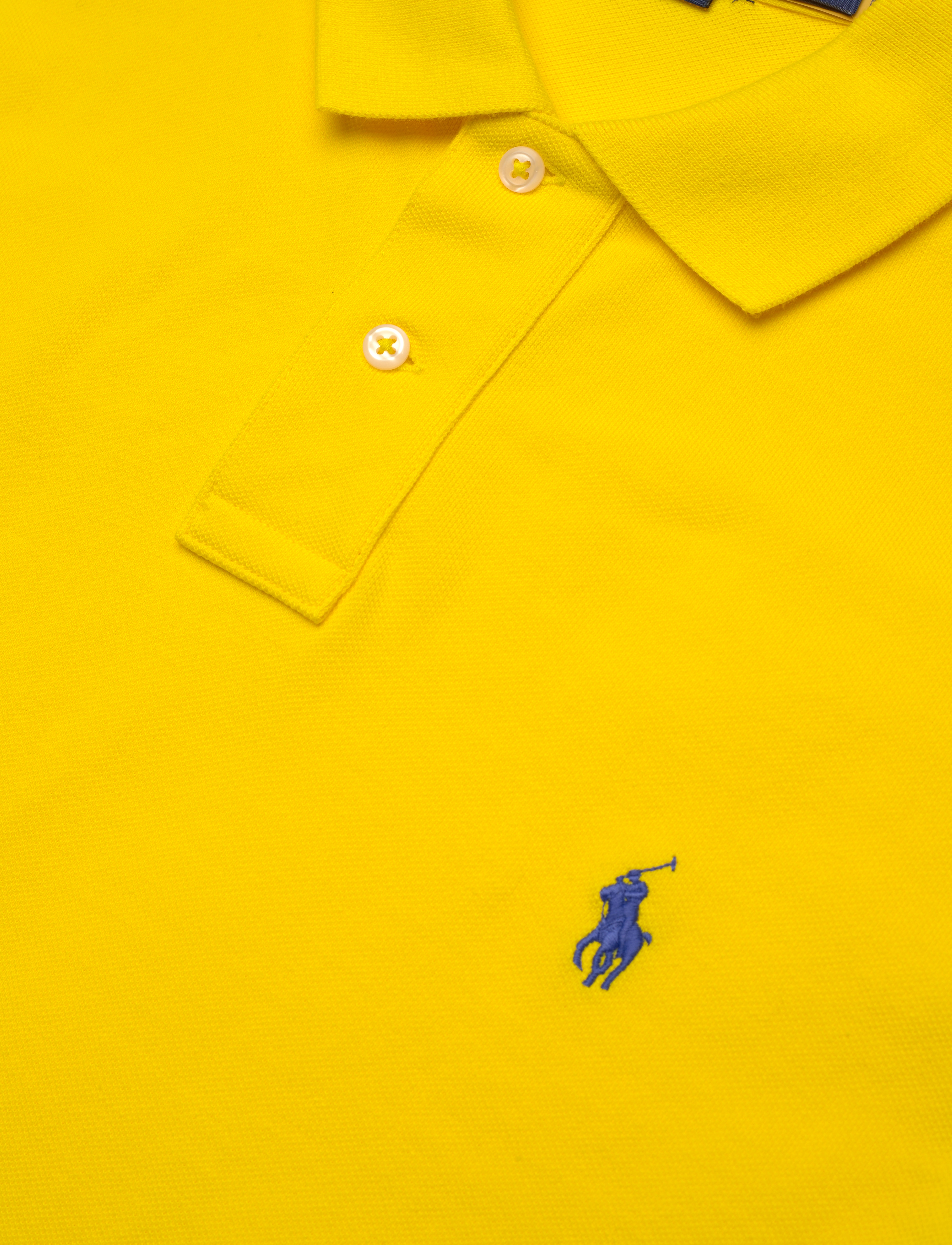 Polo Ralph Lauren - BASIC MESH-SSL-KNT - kortermede - university yellow - 2