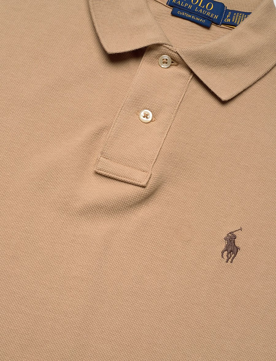 Polo Ralph Lauren - The Iconic Custom Slim Fit Mesh Polo - kortärmade pikéer - vintage khaki/c88 - 2