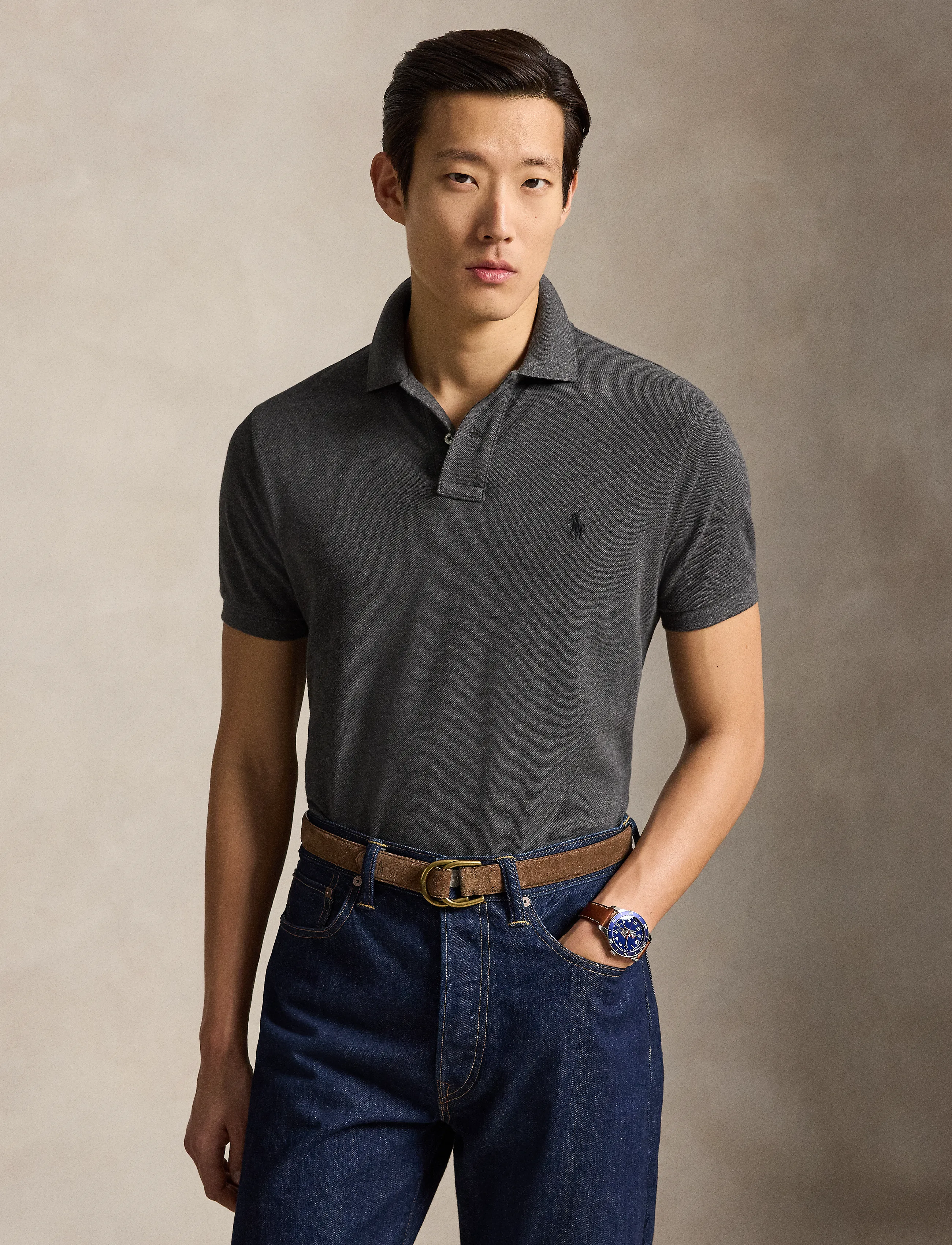 The Iconic Custom Slim Fit Mesh Polo