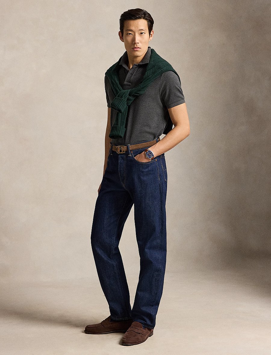 Polo Ralph Lauren - The Iconic Custom Slim Fit Mesh Polo - kortärmade pikéer - windsor heather/c - 4