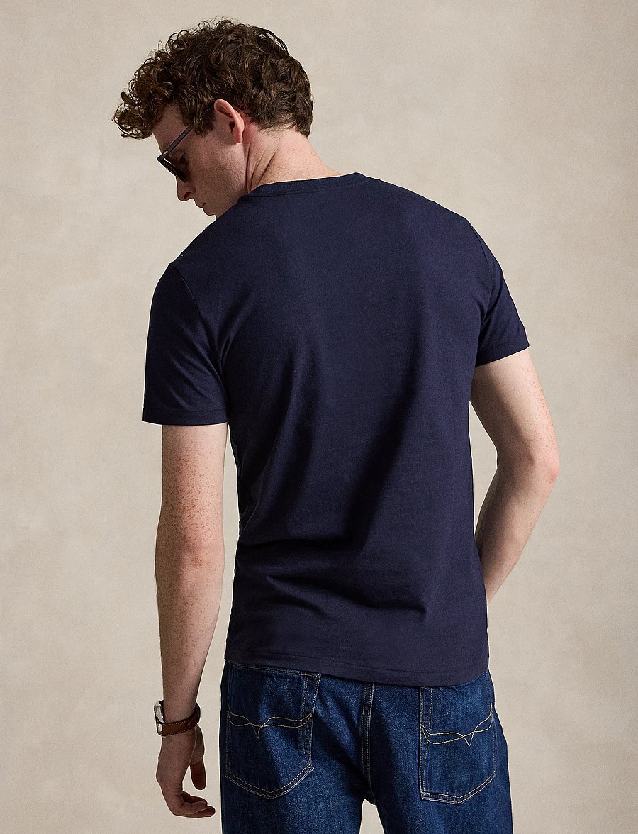 Polo Ralph Lauren - Custom Slim Fit Jersey Crewneck T-Shirt - kurzärmelige t-shirts - ink - 3