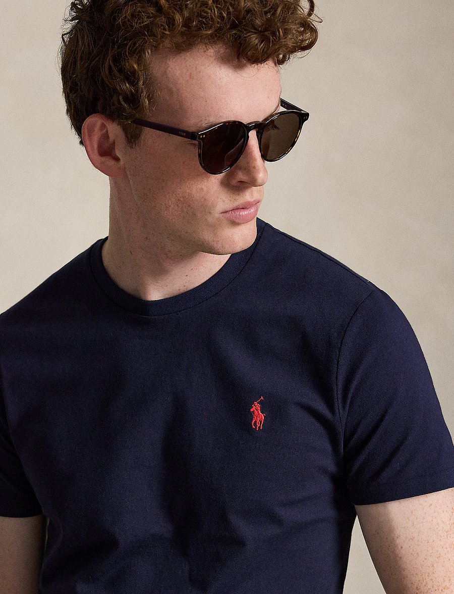Polo Ralph Lauren - Custom Slim Fit Jersey Crewneck T-Shirt - kurzärmelige t-shirts - ink - 5