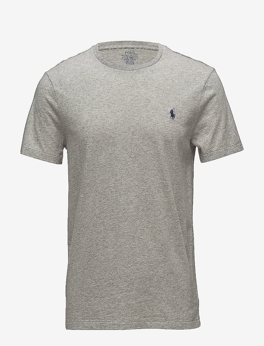 Polo Ralph Lauren - Custom Slim Fit Jersey Crewneck T-Shirt - kurzärmelige t-shirts - new grey heather - 1